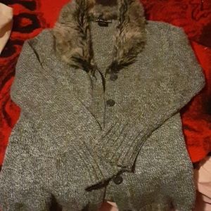 United states sweaters fur collar sweater